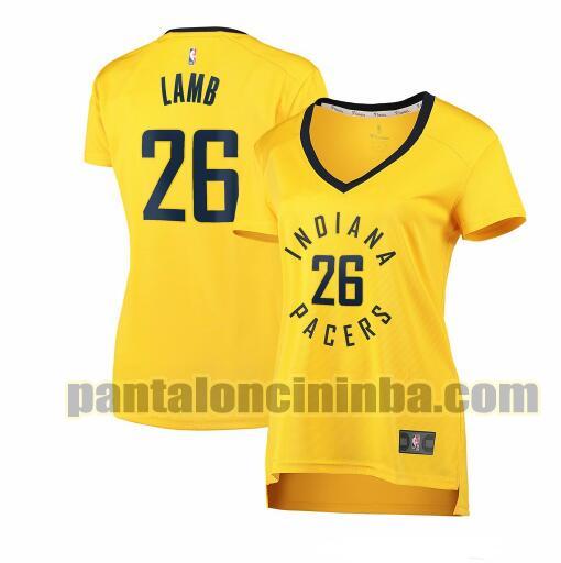 Maglia Donna basket Jeremy Lamb 26 Indiana Pacers Giallo statement edition