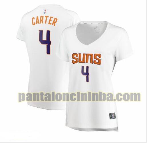 Maglia Donna basket Jevon Carter 4 Phoenix Suns Bianco association edition