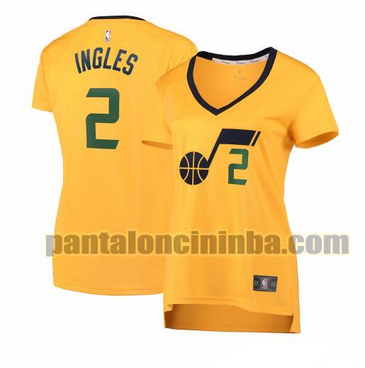 Maglia Donna basket Joe Ingles 2 Utah Jazz Giallo statement edition