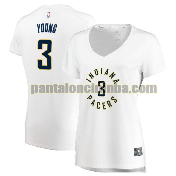 Maglia Donna basket Joe Young 3 Indiana Pacers Bianco association edition