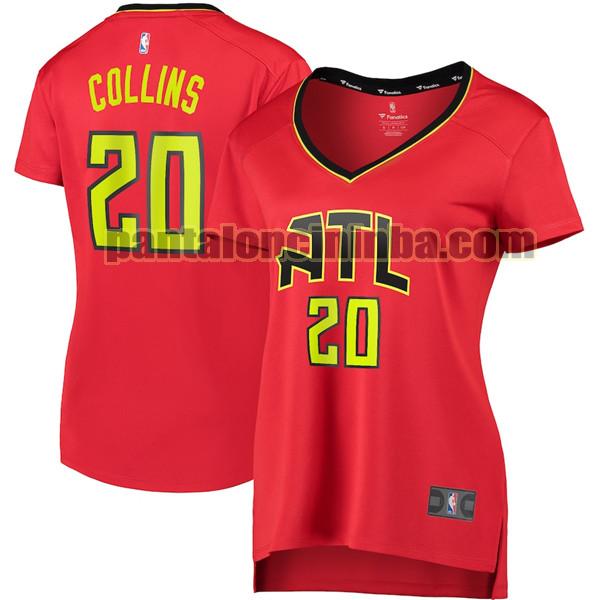 Maglia Donna basket John Collins 20 Atlanta Hawks Rosso statement edition