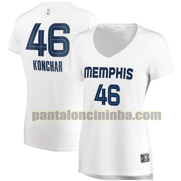 Maglia Donna basket John Konchar 46 Memphis Grizzlies Bianco association edition