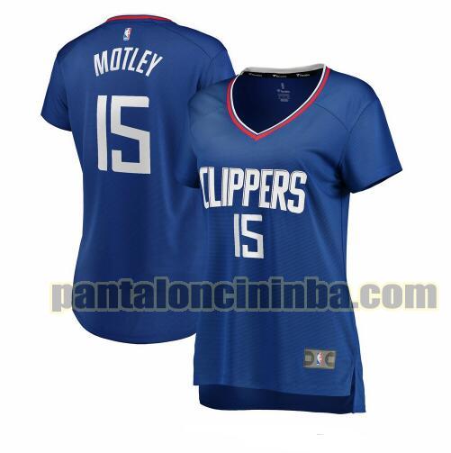 Maglia Donna basket Johnathan Motley 15 Los Angeles Clippers Blu icon edition