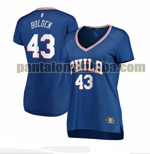 Maglia Donna basket Jonah Bolden 43 Philadelphia 76ers Blu icon edition