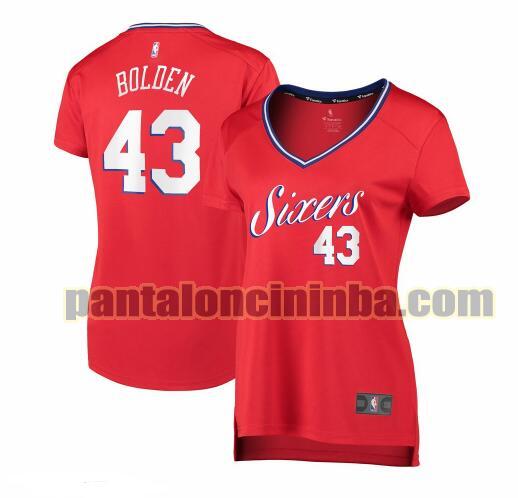 Maglia Donna basket Jonah Bolden 43 Philadelphia 76ers Rosso statement edition