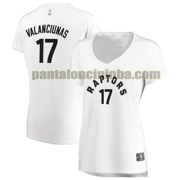 Maglia Donna basket Jonas Valanciunas 17 Toronto Raptors Bianco association edition