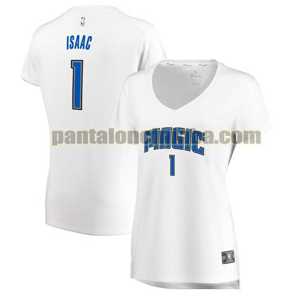 Maglia Donna basket Jonathan Isaac 1 Orlando Magic Bianco association edition