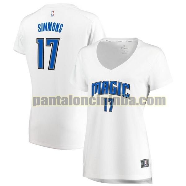 Maglia Donna basket Jonathon Simmons 17 Orlando Magic Bianco association edition