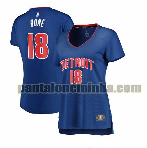 Maglia Donna basket Jordan Bone 18 Detroit Pistons Blu icon edition