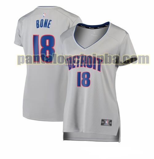 Maglia Donna basket Jordan Bone 18 Detroit Pistons Grigio statement edition