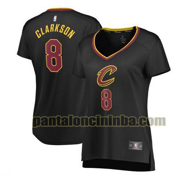 Maglia Donna basket Jordan Clarkson 8 Cleveland Cavaliers Nero statement edition