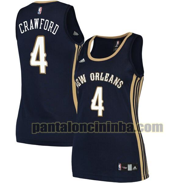 Maglia Donna basket Jordan Crawford 4 New Orleans Pelicans Armada Replica