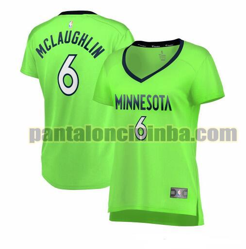 Maglia Donna basket Jordan McLaughlin 6 Minnesota Timberwolves Verde statement edition