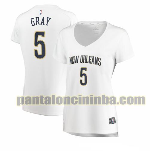 Maglia Donna basket Josh Gray 5 New Orleans Pelicans Bianco association edition