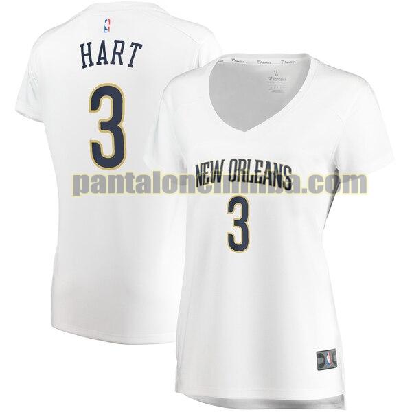 Maglia Donna basket Josh Hart 3 New Orleans Pelicans Bianco association edition