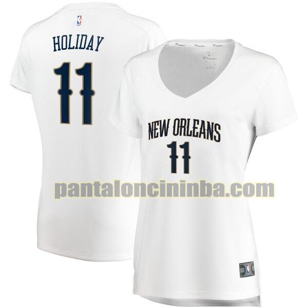 Maglia Donna basket Jrue Holiday 11 New Orleans Pelicans Bianco association edition