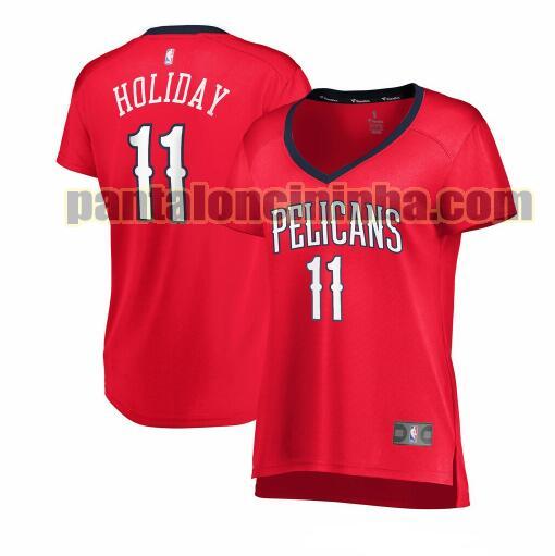 Maglia Donna basket Jrue Holiday 11 New Orleans Pelicans Rosso statement edition