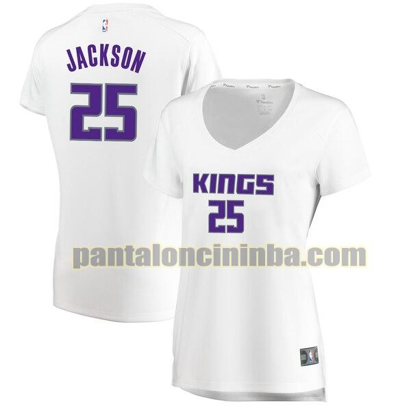 Maglia Donna basket Justin Jackson 25 Sacramento Kings Bianco association edition