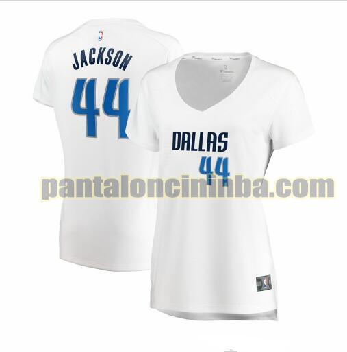 Maglia Donna basket Justin Jackson 44 Dallas Mavericks Bianco association edition