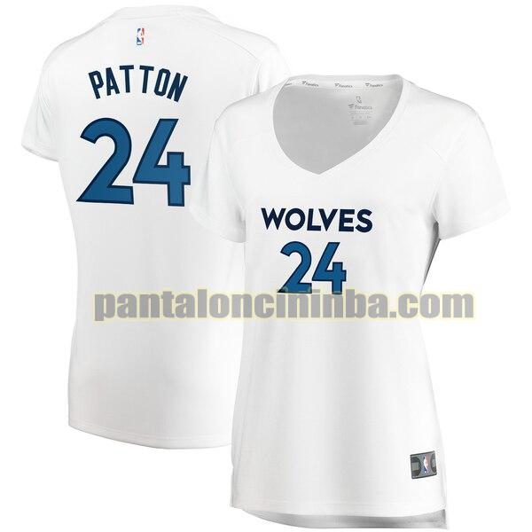 Maglia Donna basket Justin Patton 24 Minnesota Timberwolves Bianco association edition