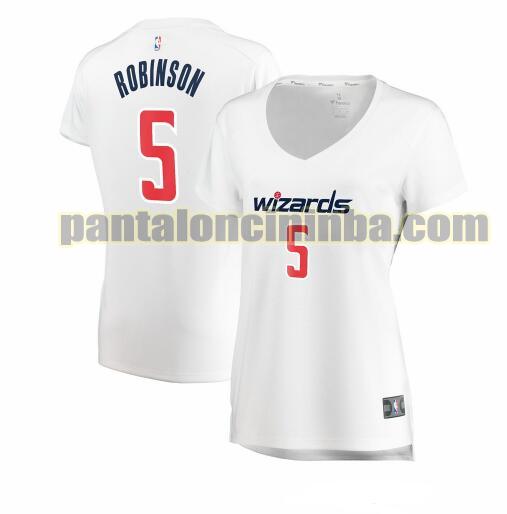 Maglia Donna basket Justin Robinson 5 Washington Wizards Bianco association edition