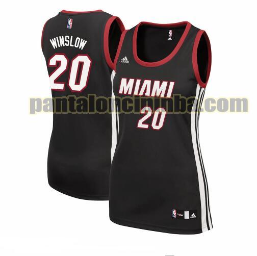 Maglia Donna basket Justise Winslow 20 Miami Heat Nero Replica