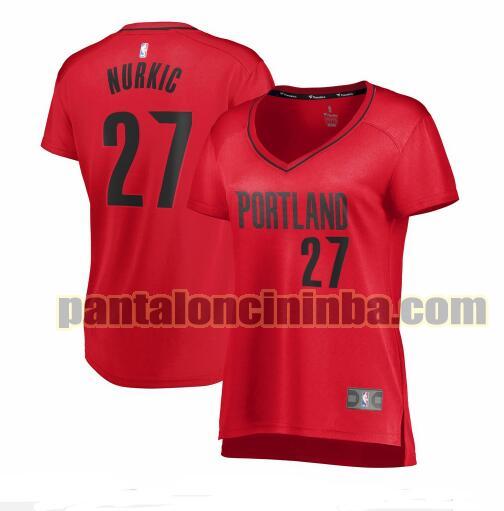 Maglia Donna basket Jusuf Nurkic 27 Portland Trail Blazers Rosso statement edition