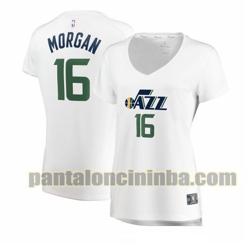 Maglia Donna basket Juwan Morgan 16 Utah Jazz Bianco association edition