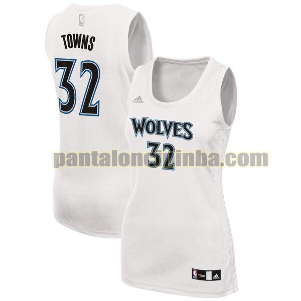 Maglia Donna basket Karl-Anthony 32 Minnesota Timberwolves Bianco Replica