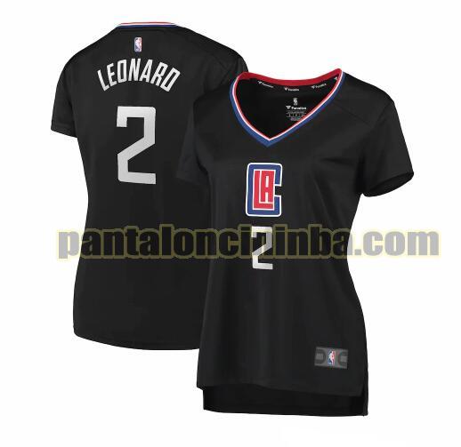 Maglia Donna basket Kawhi Leonard 2 Los Angeles Clippers Nero statement edition