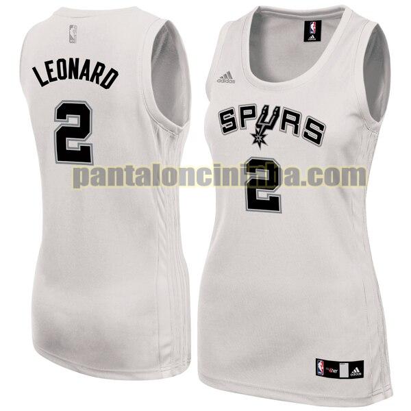 Maglia Donna basket Kawhi Leonard 2 San Antonio Spurs Bianco Replica