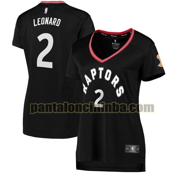 Maglia Donna basket Kawhi Leonard 2 Toronto Raptors Nero 2019 statement edition