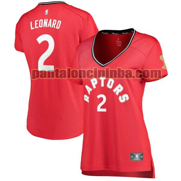 Maglia Donna basket Kawhi Leonard 2 Toronto Raptors Rosso icon edition