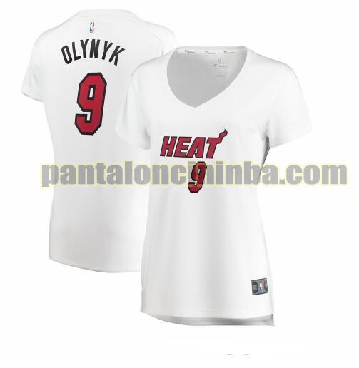 Maglia Donna basket Kelly Olynyk 9 Miami Heat Bianco association edition