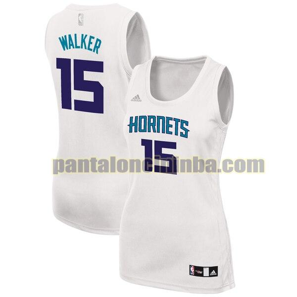 Maglia Donna basket Kemba Walker 15 Charlotte Hornets Bianco Replica