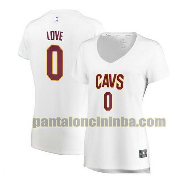 Maglia Donna basket Kevin Love 0 Cleveland Cavaliers Bianco association edition