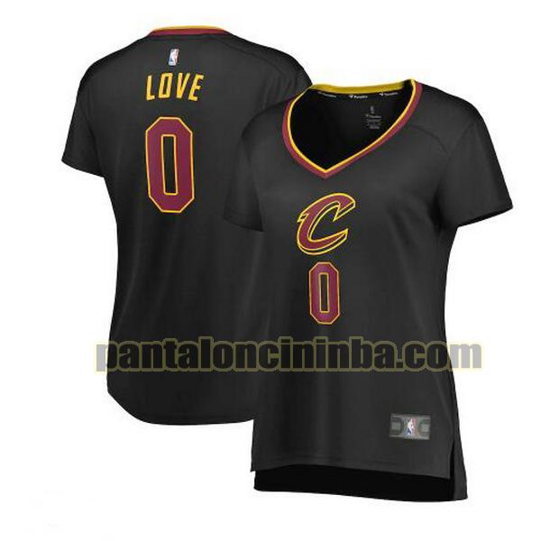 Maglia Donna basket Kevin Love 0 Cleveland Cavaliers Nero statement edition