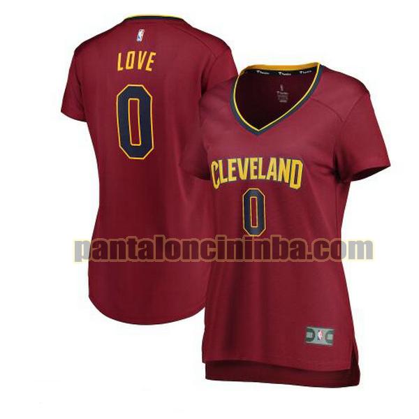 Maglia Donna basket Kevin Love 0 Cleveland Cavaliers Rosso icon edition