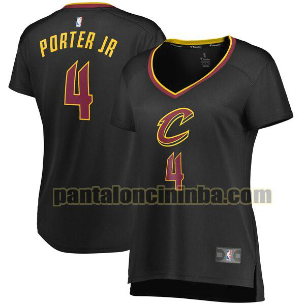 Maglia Donna basket Kevin Porter Jr. 4 Cleveland Cavaliers Nero statement edition