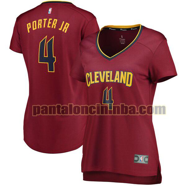 Maglia Donna basket Kevin Porter Jr. 4 Cleveland Cavaliers Rosso icon edition