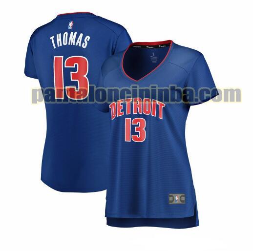 Maglia Donna basket Khyri Thomas 13 Detroit Pistons Blu icon edition