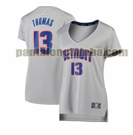 Maglia Donna basket Khyri Thomas 13 Detroit Pistons Grigio statement edition