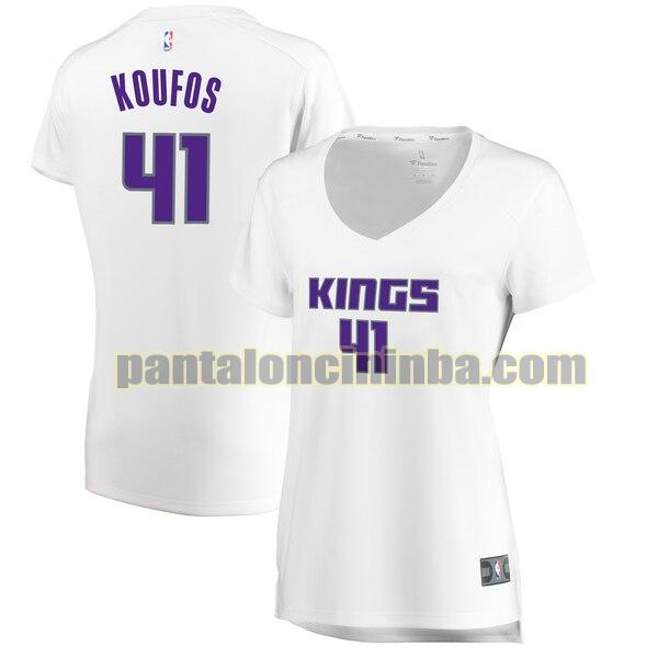 Maglia Donna basket Kosta Koufos 41 Sacramento Kings Bianco association edition