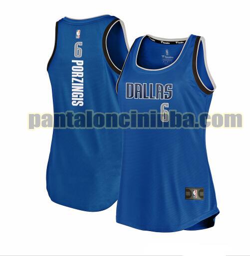 Maglia Donna basket Kristaps Porzingis 6 Dallas Mavericks Blu 2019-2020 icon edition