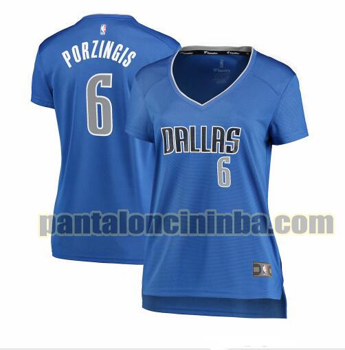 Maglia Donna basket Kristaps Porzingis 6 Dallas Mavericks Blu icon edition