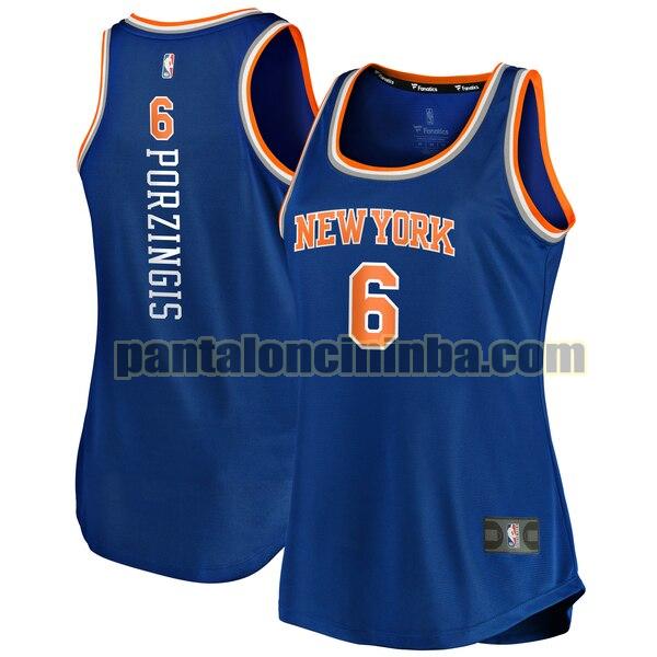 Maglia Donna basket Kristaps Porzingis 6 New York Knicks Blu icon edition