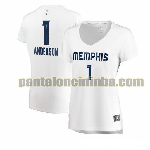 Maglia Donna basket Kyle Anderson 1 Memphis Grizzlies Bianco association edition