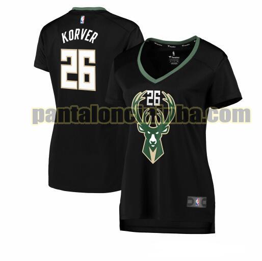 Maglia Donna basket Kyle Korver 26 Milwaukee Bucks Nero statement edition