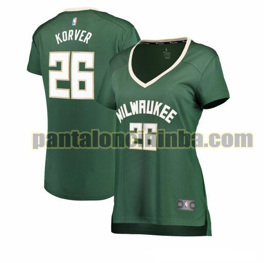 Maglia Donna basket Kyle Korver 26 Milwaukee Bucks Verde icon edition