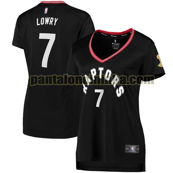 Maglia Donna basket Kyle Lowry 7 Toronto Raptors Nero 2019 statement edition